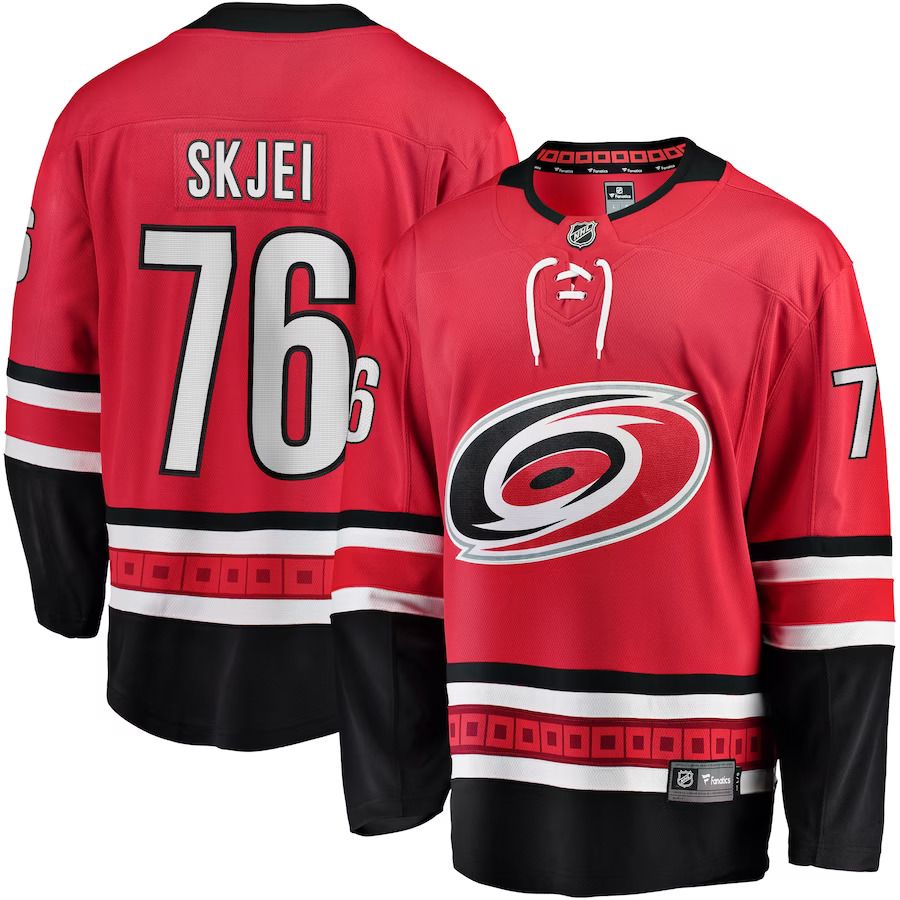 Men Carolina Hurricanes #76 Brady Skjei Fanatics Branded Red Breakaway Player NHL Jersey->carolina hurricanes->NHL Jersey